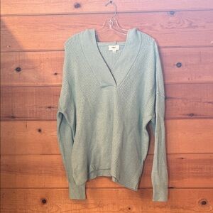 Aerie hooded long sleeve waffle sweater
